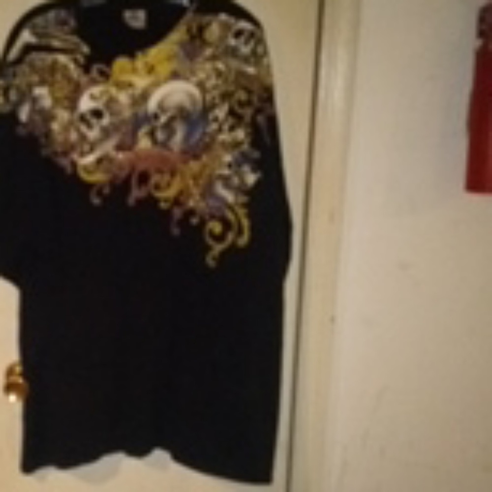 Men's Skull Print Short Sleeve T-shirt